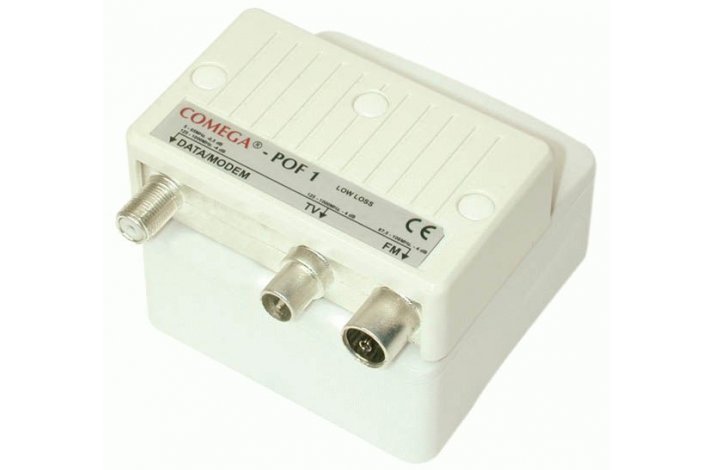Push-on box for outlets, TV/DATA filter POF 1-10