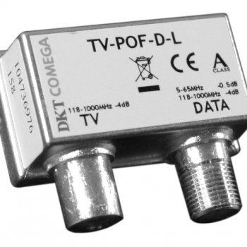 Push on for TV port, TV/DATA filter TV POF-D-L