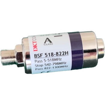 BSF 518-822H Bndstop filter, sprredmpning > 40 dB Internet only Yousee