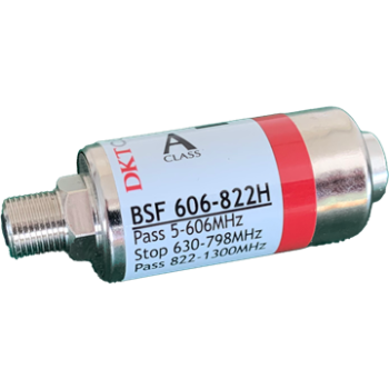 Bndstop filter, sprredmpning > 40 dB BSF 606-822H  Lille pakke Yousee