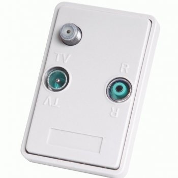 Freja MM10-65D Stikdse , data , slut , hvid, m. dksel