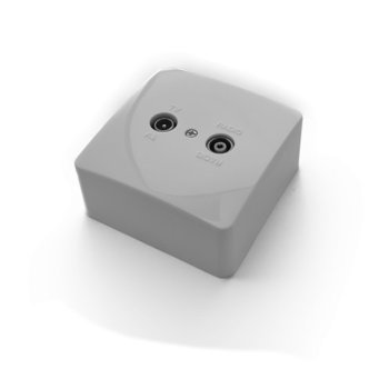 Stikdse, serie, 7dB hvid komplet