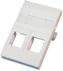 Dataudtag 2xRJ45 Keystone FUGA hvid