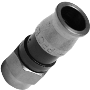 Kompression, konnektor, med fast crimp