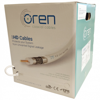 Coax Kabel HQ-113 HFFR Hvid 250m smartbox